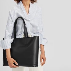Everlane The Day Market Tote black leather